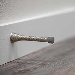 Spring Door Stop Wall Protector with Rubber