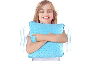 Special Supplies Vibrating Pillow Sensory Pressure Activated Calm for Kids and Adults, 12” Plush Soft Cover -Textured Therapy Stimulation Bumps- 3 Vibration Modes, Music & Voice Recording (Blue)