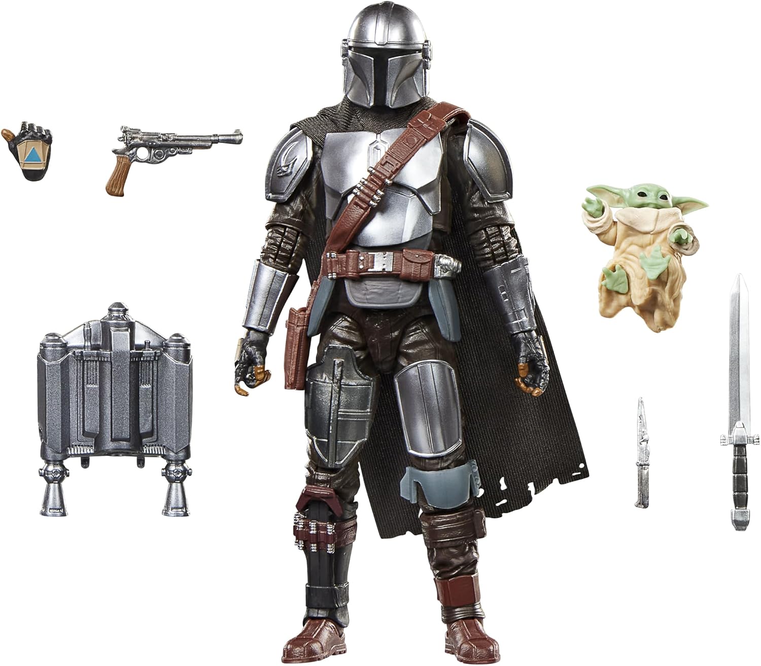 Star Wars The Black Series The Mandalorian & Grogu, Star Wars: The Mandalorian & Grogu Deluxe Collectible 6 Inch Action Figure Gift