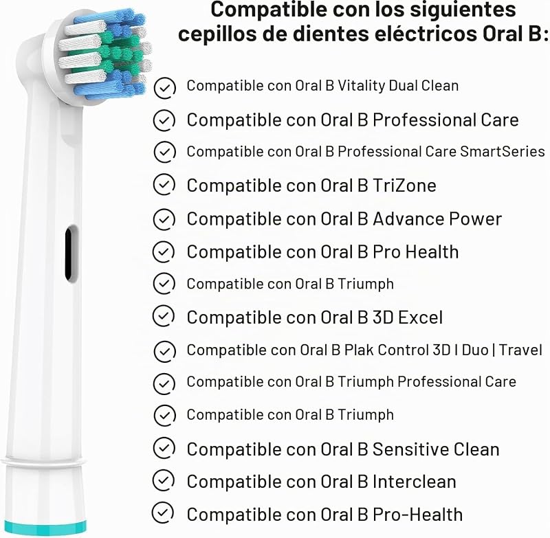 Cabezales de Cepillo de Recambio para Oral B Braun