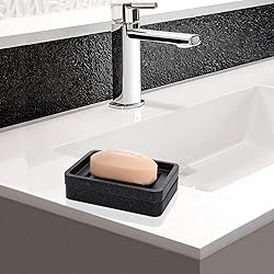 MoKo Soap Dish, Dual-Layer Resin Bar Soap Tray