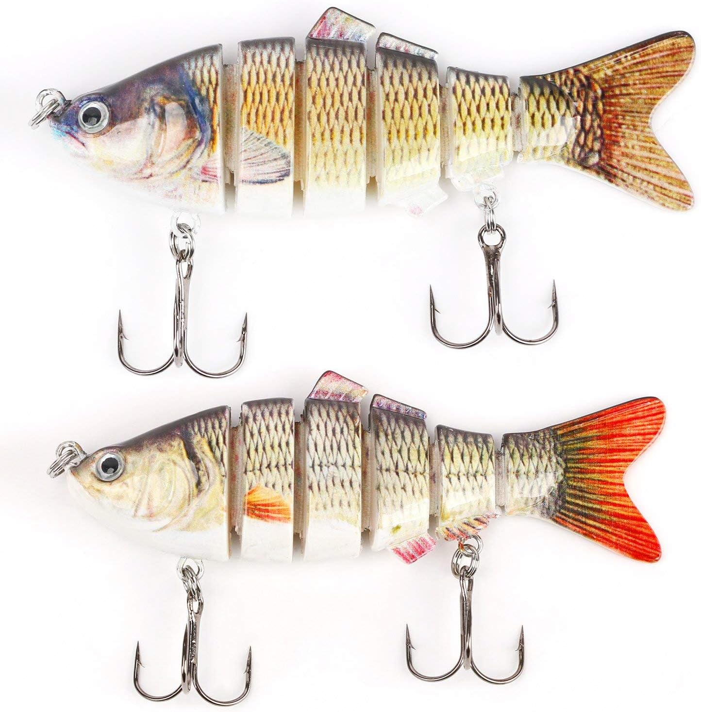 2Pack Fishing Bass Lures 0.63oz/3.94 inch Artificial Hard