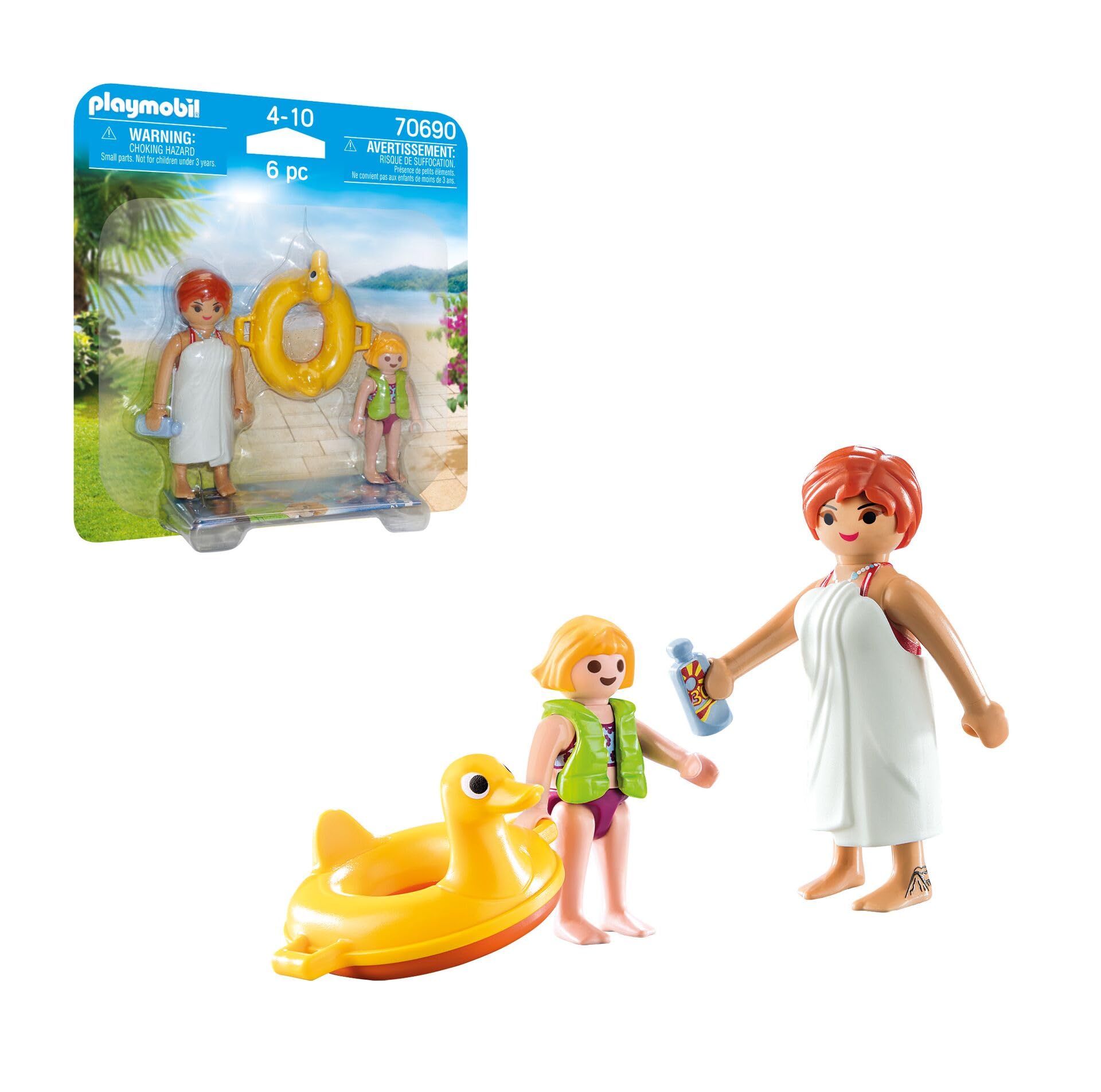 Playmobil 70690 Swimming Guests Duo Pack, Fun Imaginative Role-Play, PlaySets Suitable for Children Ages 4+