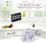 XREXS Rechargeable Kitchen Timer Digital LED Display Adjustable Brightness view 5