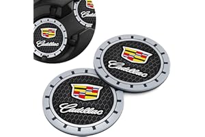 Uijtylj Car Cup Holder Coaster Fit for Cadillac Interior Accessories Silicone Anti Slip Cup Mat Compatible with Cadillac ATS CTS EXT SRX XTS XLR Sedan ELR Silicone Non-Slip Coaster 2.75 Inch 2 Pieces