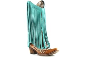 HHH Designs Turquoise/Blue Leather Fringe | Leather Fringes are Designed for A Customizable Fit | Fringe Embellishment for Purses, Jackets | Leather Fringe Outfits for Women, Sold by Foot