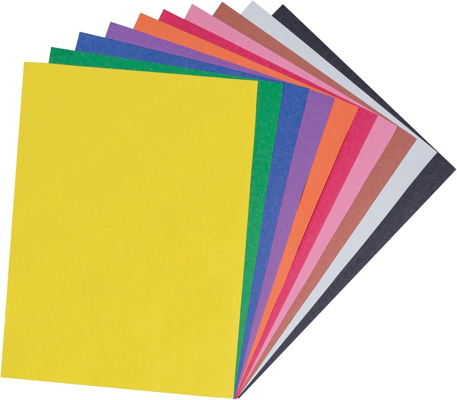 SunWorks Construction Paper, 10 Assorted Colors, 9" x 12", 50 Sheets : White Paper : Office Products