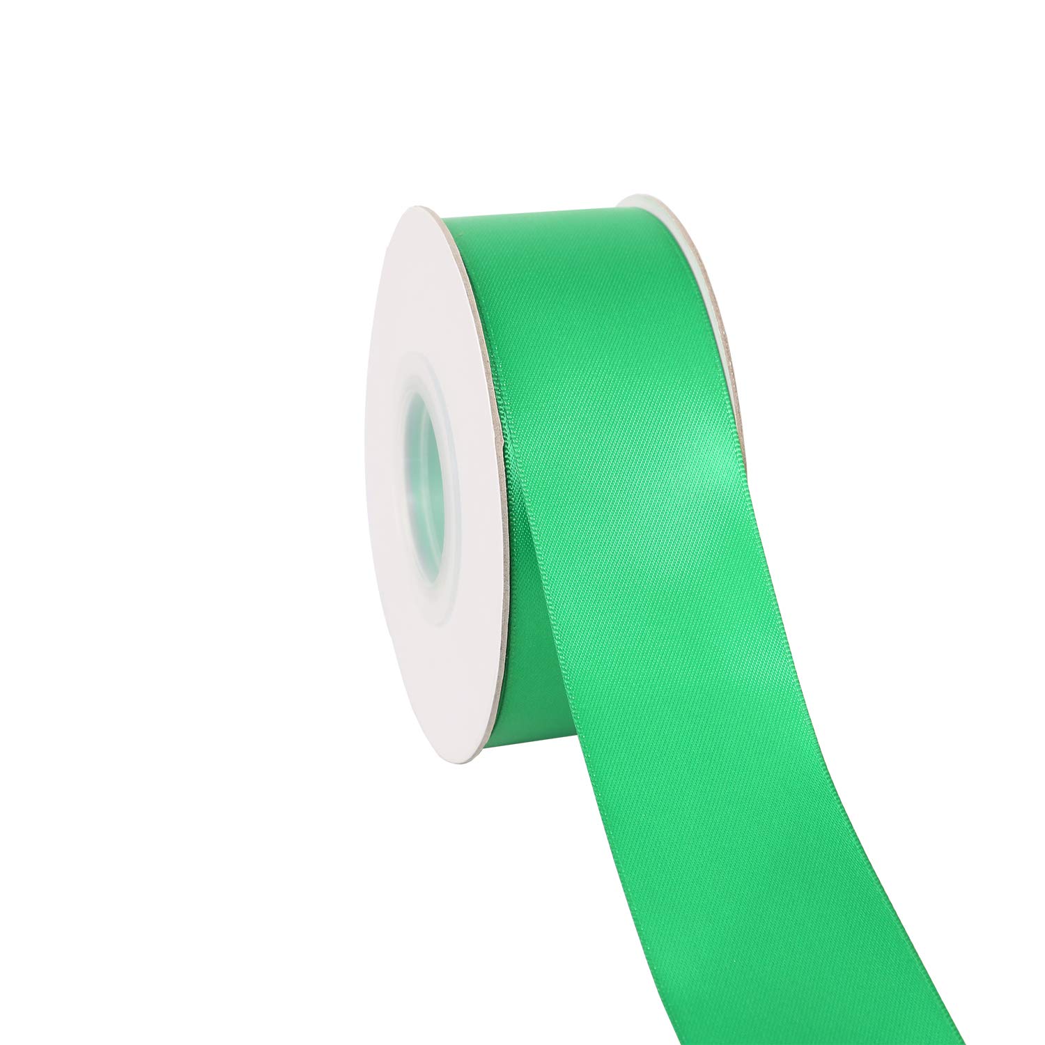 Ribbonitlux 38mm Wide Double Face Satin Ribbon 22 Meters (580-Emerald, Set for Gift Wrapping, Party Decor, Sewing Applications, Wedding and Craft
