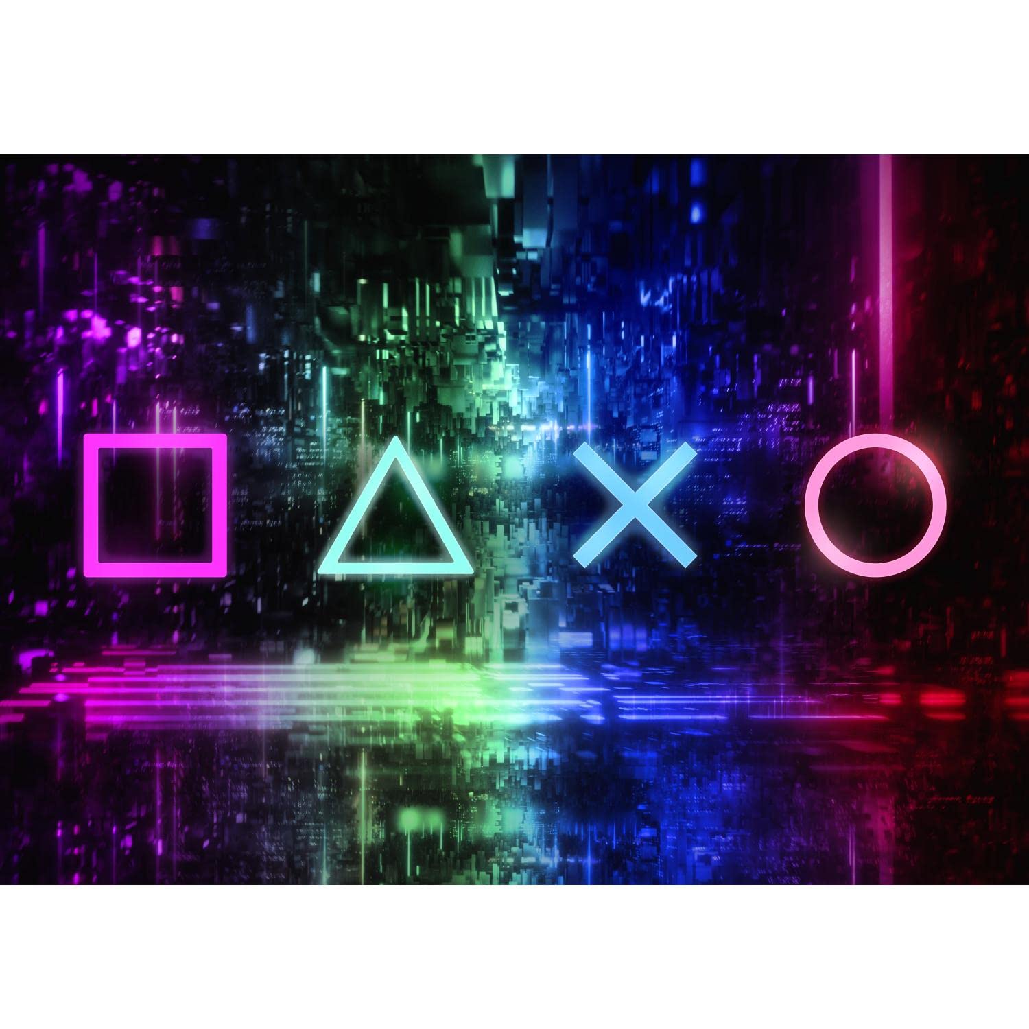 Runa Art Wallpaper 396 x 280 cm Gamers Console Non-Woven Decoration Print Wall Mural Living Room - Made in Germany - Black -Colored 9547012a