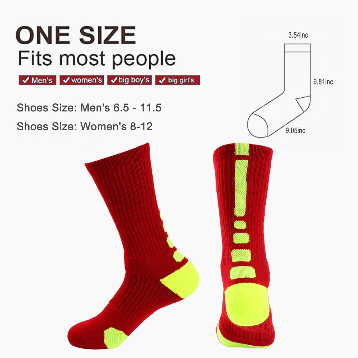 Men's Basketball Sock 4Pack Cushion Athletic Long Sports Outdoor Socks Compression Socks: Clothing
