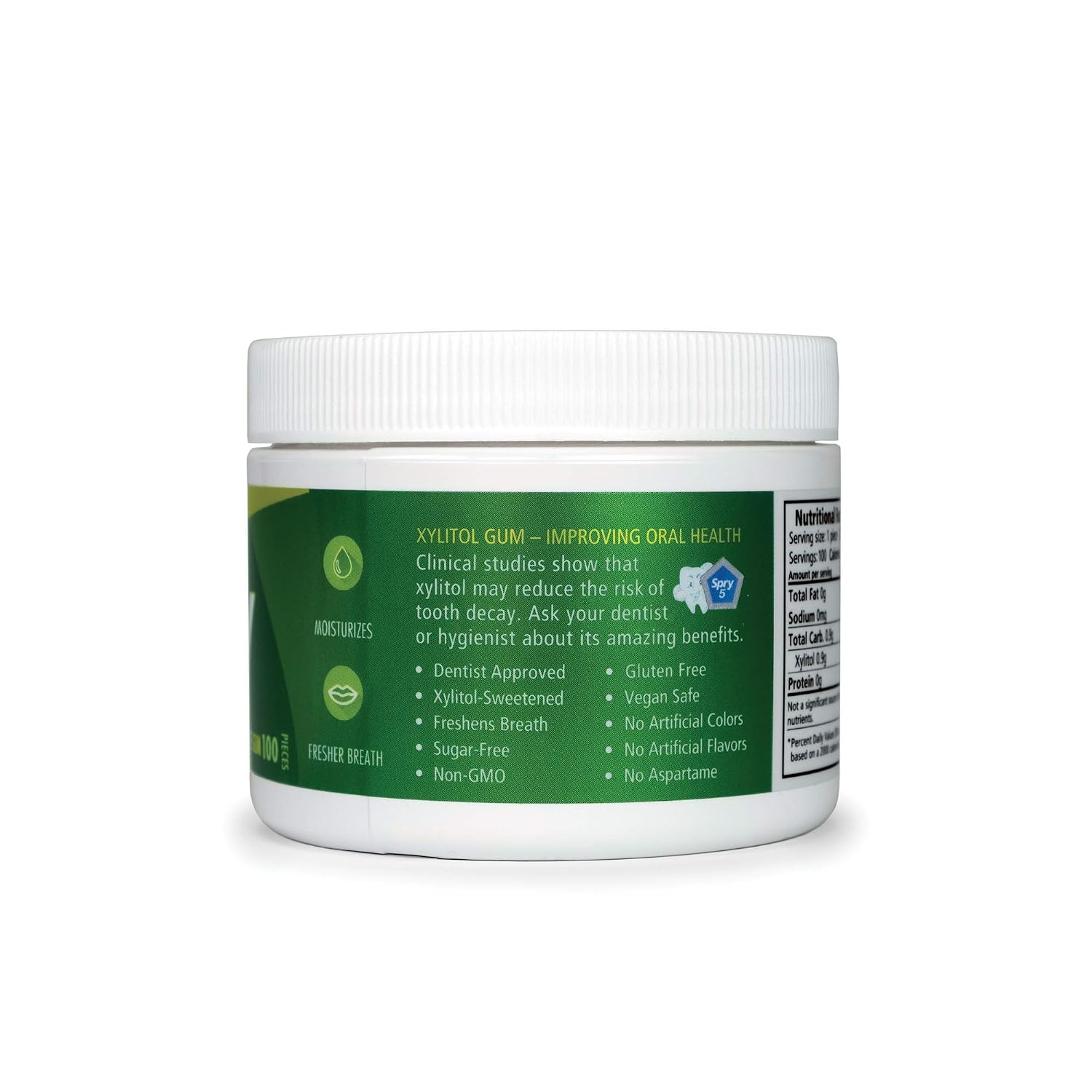 Spry Fresh Natural Xylitol Chewing Gum Dental Defense System, Aspartame-Free, Sugar-Free, Non-GMO, Gluten-Free (Spearmint - Image 3