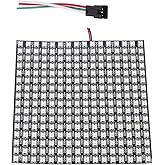 BTF-LIGHTING WS2812B ECO RGB Alloy Wires 5050SMD Individual Addressable 16X16 256 Pixels LED Matrix Flexible FPCB Full Color Works with WLED,SP802E,etc Controllers Image Video Text Display DC5V
