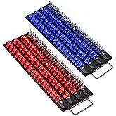 Mayouko 80-Piece Portable Socket Organizer Tray, 2 Pcs Set, Blue & Red, Tools Organizer 1/4-Inch, 3/8-Inch, 1/2-Inch, Heavy D
