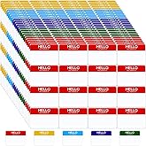 Name Tags,400 pcs Name Tag Stickers, Name Tag Labels,Hello My Name is Name Tags fo Classroom Party Meeting Luggage Clothes (Multicolored, 3 x 2 inch)