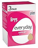 Legg's Control Top Support Panty Hose 3 Pair