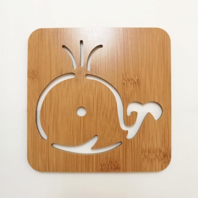 Didcant geschnitzt Untersetzer aus Holz/Abendessen Decor, perfektes Design und Multi Muster für Drink/Wein/Suppe, Home/Office