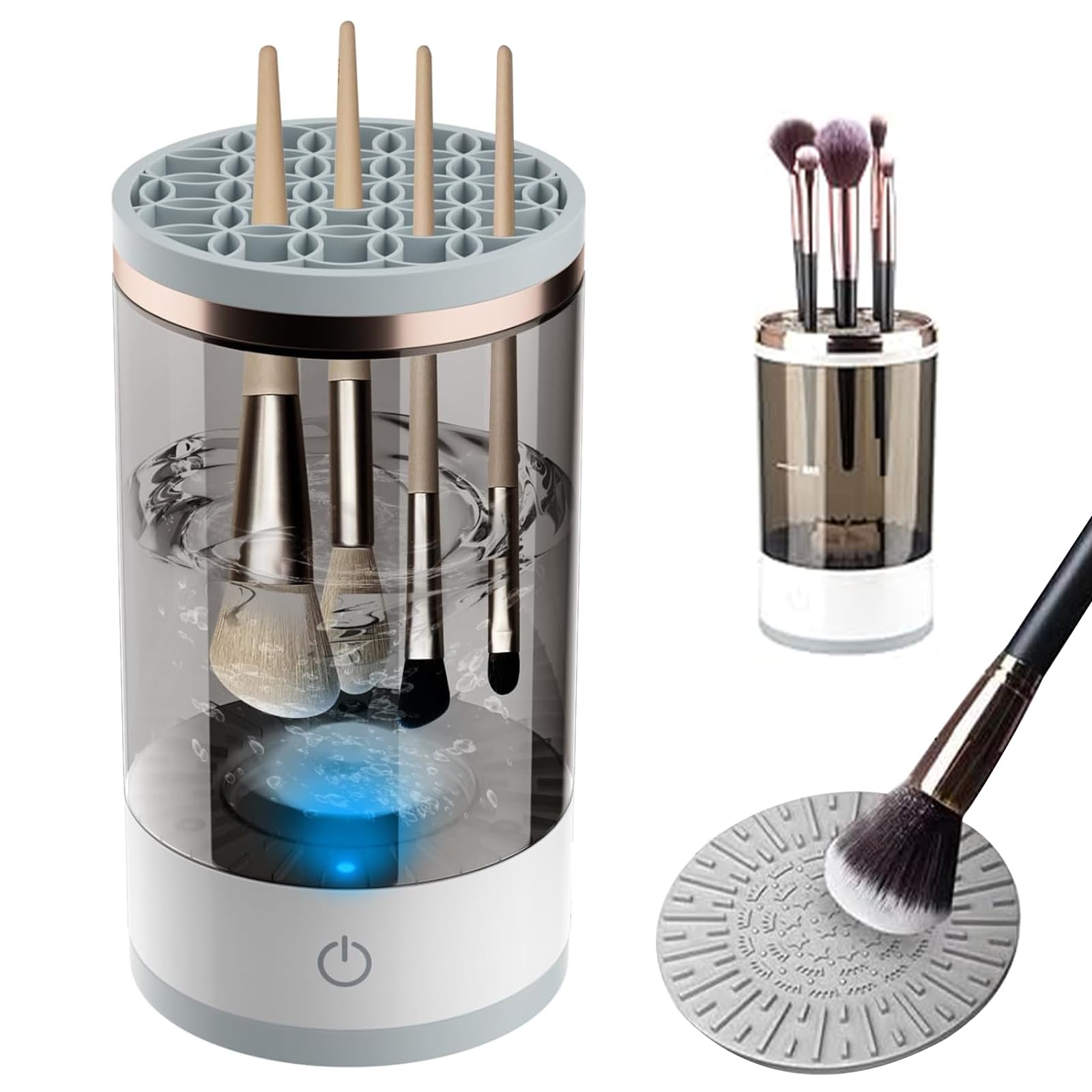 Photo 1 of Electric Makeup Brush Cleaner, Quick Efficient Machine for Deep Cleaning All Types of Brushes, Automatic Makeup Brush Cleaner,Portable Compact Design,Travel,Home Use,for wife, girlfriend