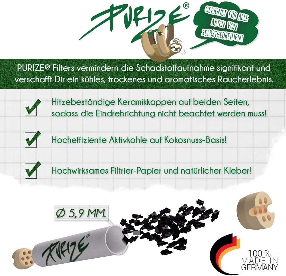 Purize® Xtra-Slim Size Activated Carbon Filter, Ceramic, White, 50er Xtra Slim - Image 3
