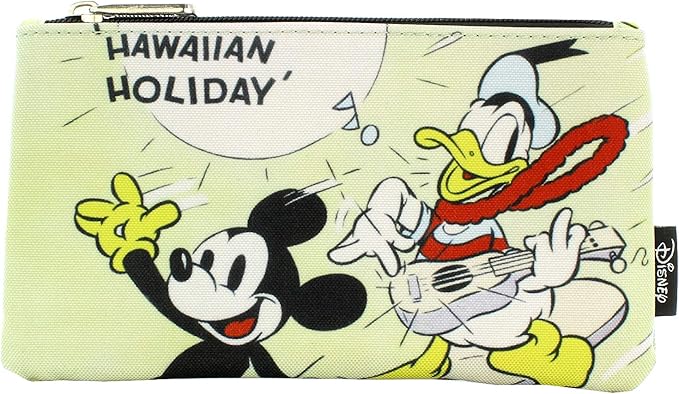 Amazon Co Jp Loungefly ラウンジフライ ディズニー Disney ペンケース Wdcb0478 ミッキー ドナルド ハワイアン ホリデー イエロー マルチカラー 並行輸入品 服 ファッション小物