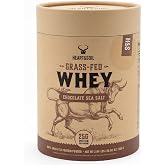 HEART &amp; SOIL Grass Fed Whey Protein, Chocolate, 2.84 lbs | Only four ingredients, absolutely nothing artificial. 25g grass fed whey protein per serving for post workout recovery.