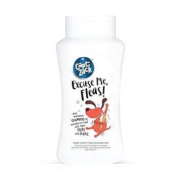 Captain Zack - Excuse Me, Fleas Dog Shampoo. Anti-Microbial and pH Balanced. Protects�