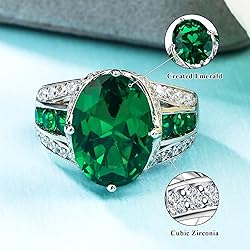 AGRULE May Birthstone Ring Size 6 Sterling Silver