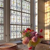 ADD.HERES Window Privacy Film, 3D Stained Glass Window Film, 17.5x47.2in | Decorative Window Privacy Film for Bathroom, Front Door, Home, Sun Blocking Heat Control, Static Cling, A Million Dreams