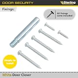 Burg-Wachter Spring Loaded Adjustable Auto Closing Door Closer White view 4