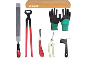 JDBLGJD Horse Farrier Hoof Tool Kit（7 Piece） 14 inch Farrier Tools Hoof Rasp Hoof Nippers Hoof Knife Horses Hoof Trimmers Tools Suitable for Hoof Trimming for Horses/Donkeys Rasp Hoof Cutter Set
