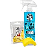 Chemical Guys CLY_113 OG Clay Bar & Lubber Synthetic Lubricant Kit – 16 fl oz, Light/Medium Duty, for Car Lovers, Detailers &