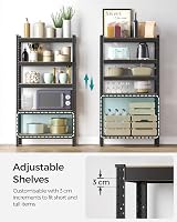 SONGMICS 5-Tier Steel Shelving Unit 650 kg Load 30 x 75 x 150 cm Blue GLR30Q view 4