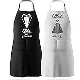 Mr & Mrs Aprons for Couple Gift-Anniversary,Bridal Shower,Wedding,Engagement,Christmas Gifts for Couple,Kitchen Gift Set