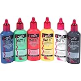 Tulip Puff Paint Matte Colors 6-pack, Multi-Surface, Premium Quality, Nontoxic &amp; Waterproof Craft Paint, Permanent on Fabric