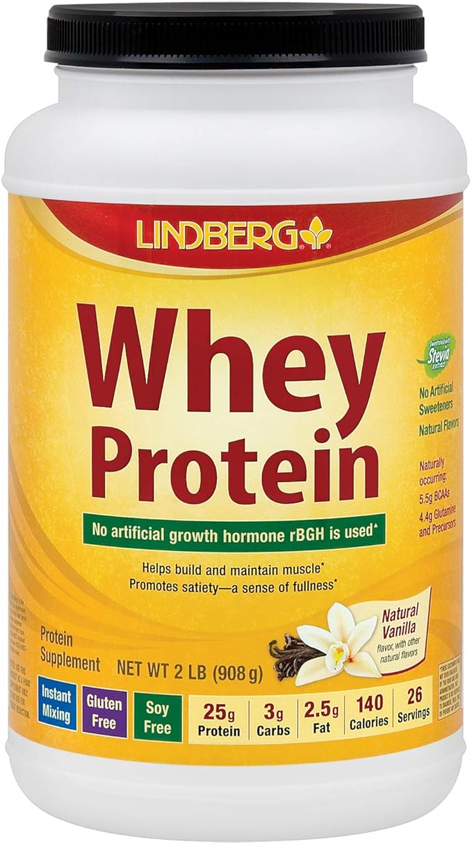 Lindberg Whey Protein, rBGH Free, Soy Free, Instant Mixing
