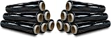 JeeJaan 36 Rolls Black Pallet Wrap 400mm x 250m 20mu Tear Resistant