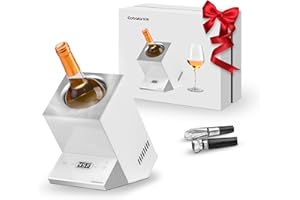 Cobalance Wine Chiller Electric, Wine Chillers Bucket for Red & White Wine or Some 750ml Champagne,Single Bottle Wine Cooler on Patio,Portable Iceless Chiller for Club Idea Party,Wine Lover Gift Set