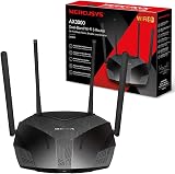 MERCUSYS MR80X Dual Band WiFi 6 Router AX3000 4 High Gain Antennas