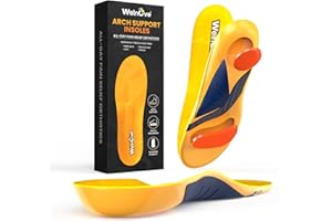 Plantar Fasciitis Arch Support Insoles - Welnove High Arch Support Inserts for Standing All Day - Planter Facetious Relief Support Inserts - Heel Spur Relief Shoe Insoles Men Inserts -2XL