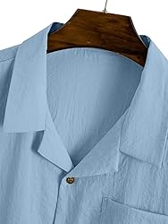 ZAFUL Men's 2 Pieces Shirt Set Short Sleeve Button
