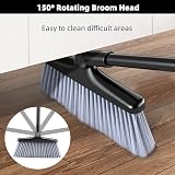 SDARISB Broom and Dustpan Set with Extendable Handle 50.2in Rotatable Head view 4
