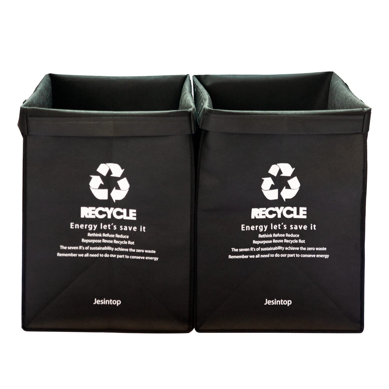 Photo 1 of Jesintop Recycle Bins for Kitchen,Ultra-Large Capacity Recycle Waste Bin Bags for Kitchen Home Trash Sorting Bins Organizer Baskets,29 Gal Series(2pcs)