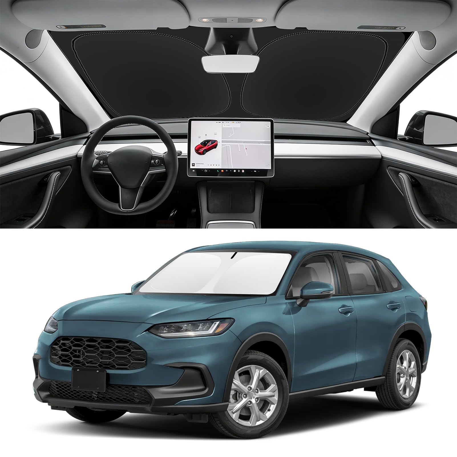 SLOGENTO Custom Fit Windshield Sun Shade for Honda HRV 2023-2026