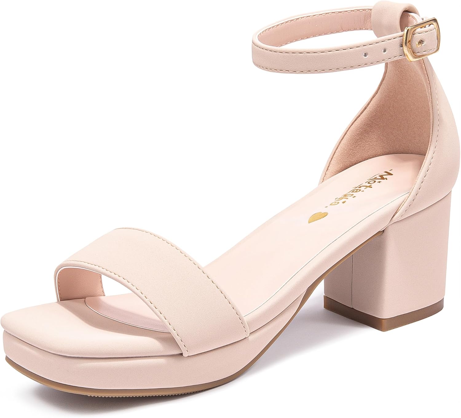 Motasha Girls High Heels Girls Dress Shoes Flower Girl Wedding Party Pageant Prom Formal Dress Sandals Open Toe Ankle Strap Platform Little Big Kids High Heels Chunky Pumps