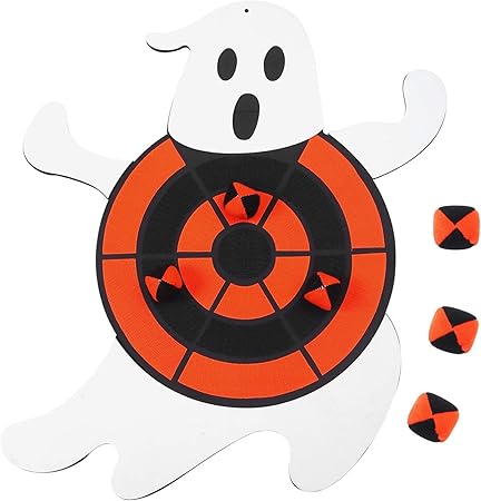 Amazon Co Jp Aneco ハロウィンゴーストダーツボード スティックボール おもちゃゲーム スプライカブルダーツボードキット ハロウィンおもちゃゲーム ダーツボード1枚とボール6個 おもちゃ