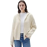 SUUKSESS Women Chunky Knit Cashmere Blend Sweaters Zip up Oversized Hoodies Cardigan with Pockets Long Sleeve Fall Outerwear