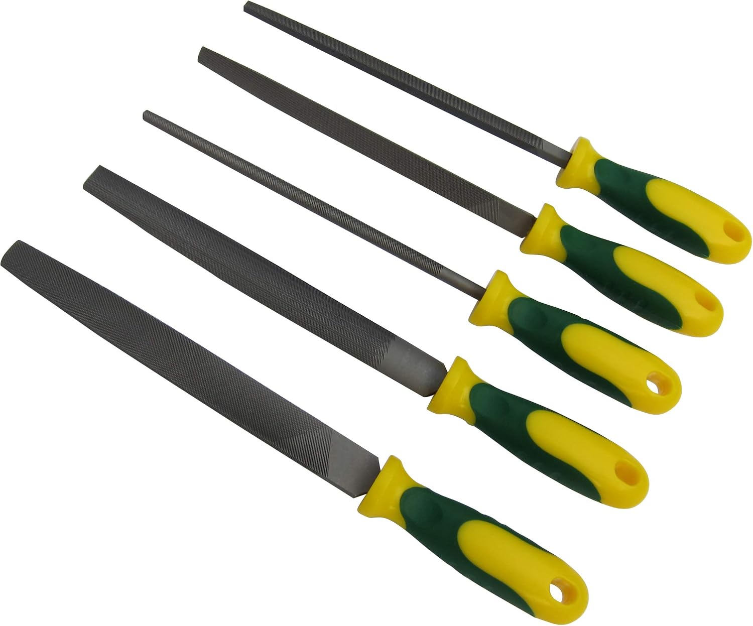 6-Inch T12 Carbon Steel File 5Pcs, Medium Cut, Hardeness HRC65, for Filing Soft Metal Alumnium, Tin, Copper, Hard Plastic
