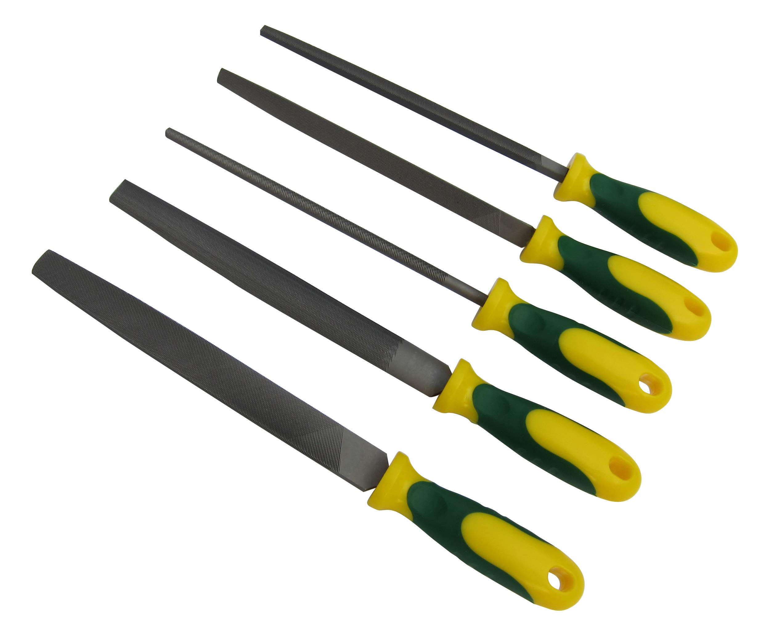 6-Inch T12 Carbon Steel File 5Pcs, Medium Cut, Hardeness HRC65, for Filing Soft Metal, Alumnium, Tin, Copper, Hard Plastic, Hard Wood, with Oranizing Storage Bag, Premium Quality Metal File 5-Pack