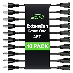 Power Extension Cord 4FT (10 Pack), 3-Prong