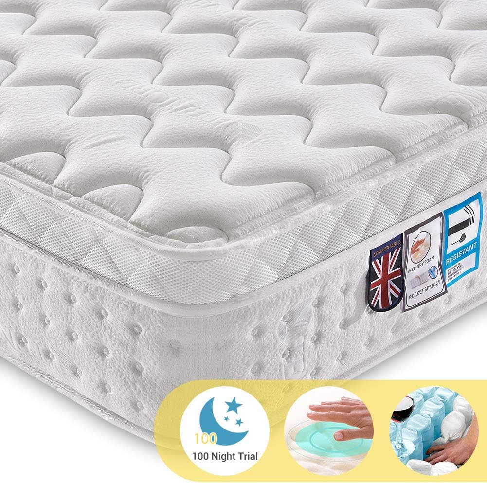 Ej. Life 5FT UK King Size Pocket Sprung Mattress with Tencel Fabric