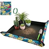 Repotting Mat for Plant Transplanting and Mess Control 29.5"x 29.5" Oxford Fabric Waterproof Potting Foldable Indoor Portable